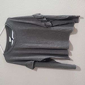 Universal Threads Long Sleeve Shirt with Ruffle Detail